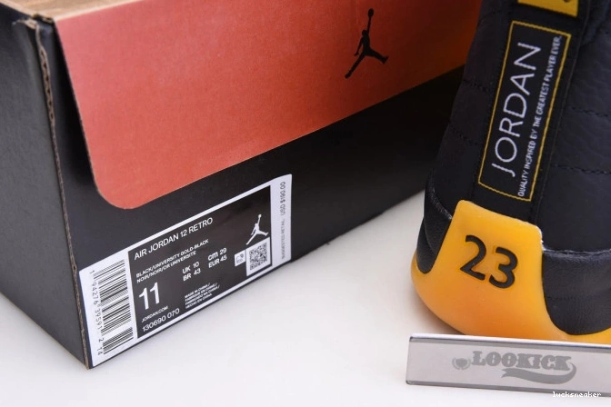 Reps LUCY Retro University Gold 130690-070 Air 12 Jordan Black 0822